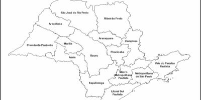 Карта Сан-Паулу Дева - имена регионов