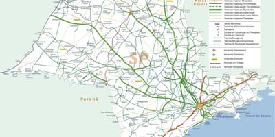 Карта автомобильных дорог Сан-Паулу