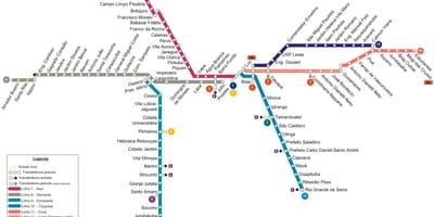 Карта Сан-Паулу CPTM