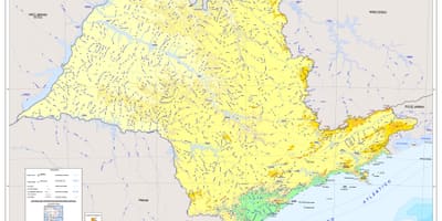 Карта Сан-Паулу облегчение