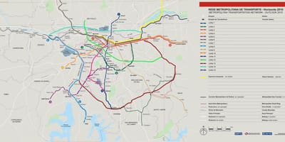 Карта транспортной сети Сан-Паулу