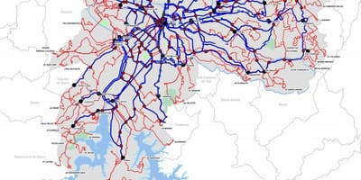 Карта терминалов автобус Сан-Паулу