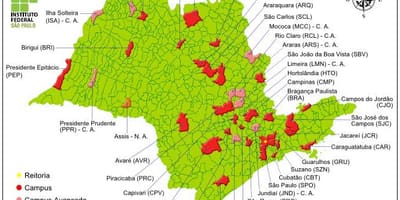 Карта института Федерального Сан-Паулу - исп