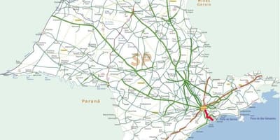 Карта шоссе Аншиета - СП 150