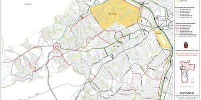 Карта Butantã Сан - Паулу- дорог