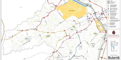 Карта Butantã Сан - Паулу- общественный транспорт