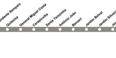 Карта Сан-Паулу CPTM - линия 10 - Алмаз