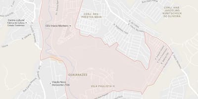 Карта Guaianases Сан-Паулу