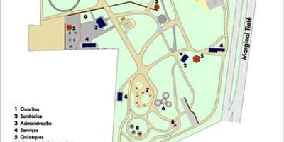 Карта Piqueri Парк Сан-Паулу