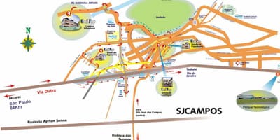 Карта Сан-Паулу UNIVAP