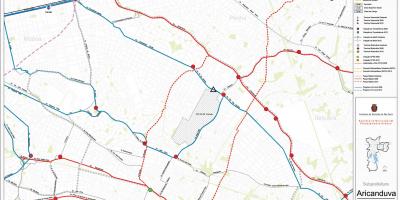 Карта Центр-Вила Формоза-Сан-Паулу - общественный транспорт